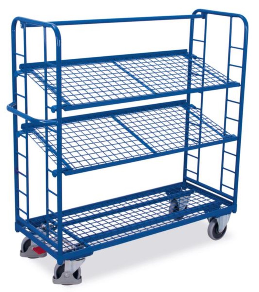 etagewagen, geen, kantelbaar, 3 stuks, 250 kg, draadgaasbodem, staal, nee, rubber, 2 stuks, 160 mm, nee, nee, rechthoekig, RAL5010 gentiaanblauw, 66 kg, 1 st i0000078470.jpg