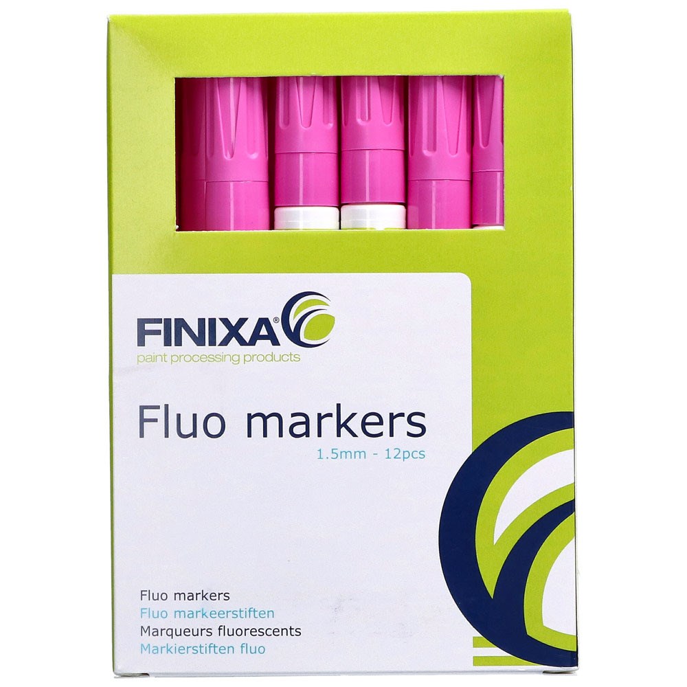 FINIXA FLUO MARKEERSTIFT ROZE FIJN 1.5MM 12ST (1)