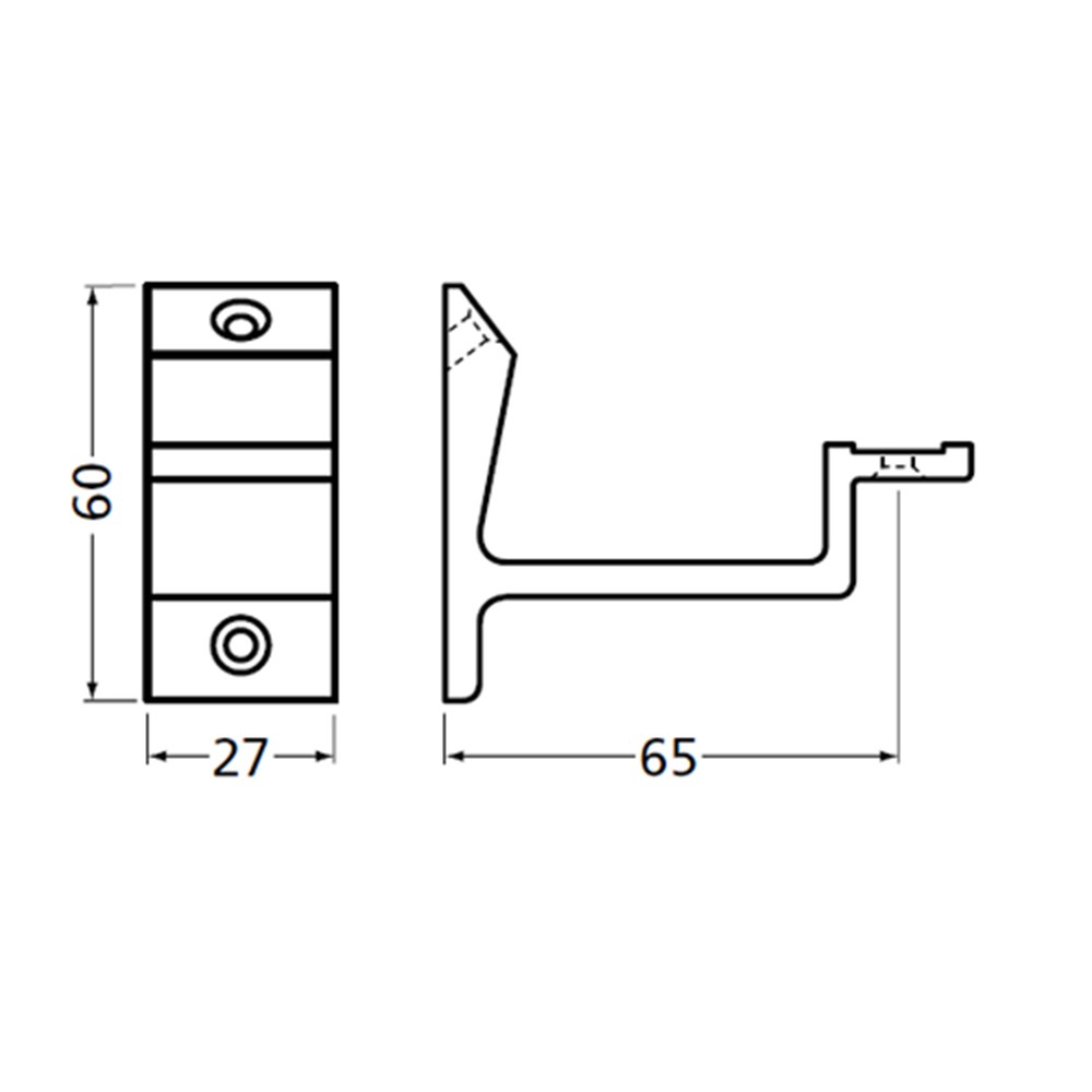 leuninghouder aluminium f1 hermeta-2 leuninghouder aluminium f1 hermeta-2