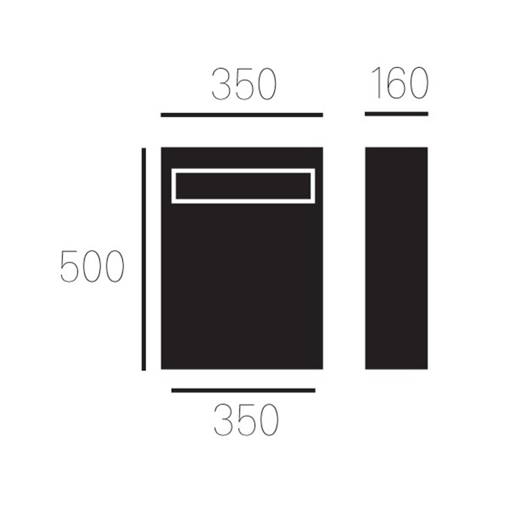 Afbeelding voor POSTKAST 5000 ANTRACIET 5000