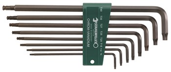 Set lange inbussleutels Torx kogelkop Set lange inbussleutels Torx kogelkop