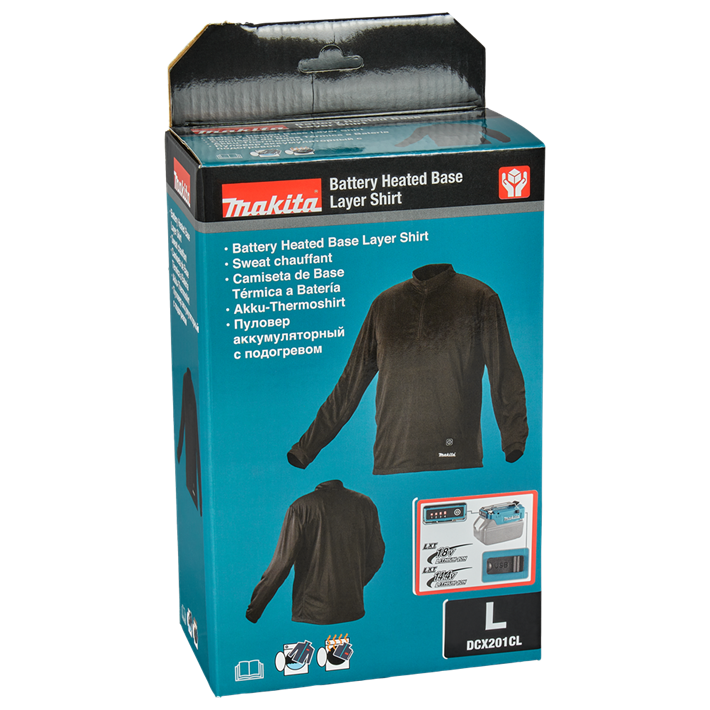 Afbeelding Makita verwarmd ondershirt met rits l DCX201CL