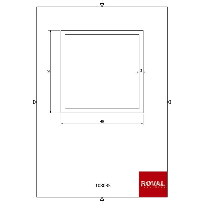 Afbeelding Roval Aluminium kokerprofiel
