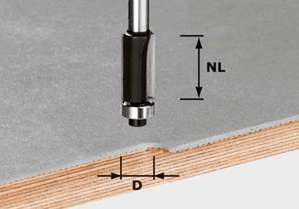 Festool kantenfrees HW schacht 8 mm HW S8 D12,7/NL25 491027