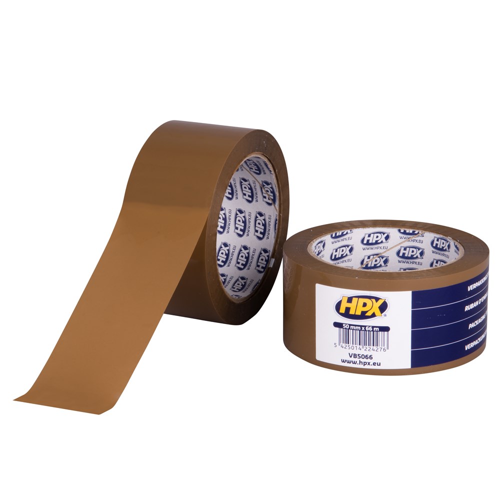 HPX verpakkingstape bruin 50mm rol 66 meter (1)
