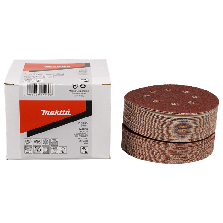 Afbeelding Makita schuurschijf k40 125 red v. 50 P-43620