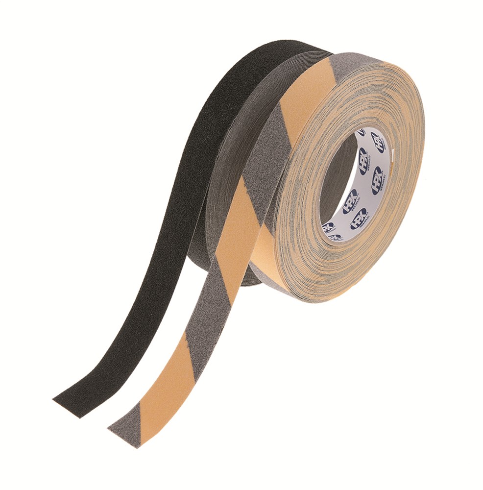 HPX ANTI-SLIP TAPE ZWART/GEEL 25MM X 18M (1)