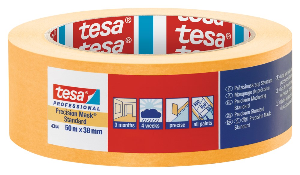 Tesa 4344 Precisie Afplaktape Goud - 50 m x 38 mm