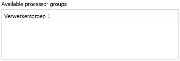 3. Available processor groups