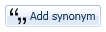 8. Add synonym