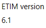 3. ETIM version