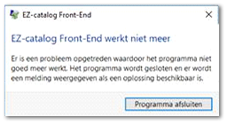 EZ-catalog: Front-End error