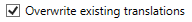 1. Overwrite existing translations
