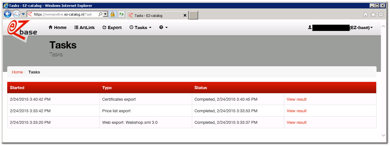 On-going tasks