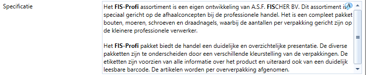 7. Specificatie