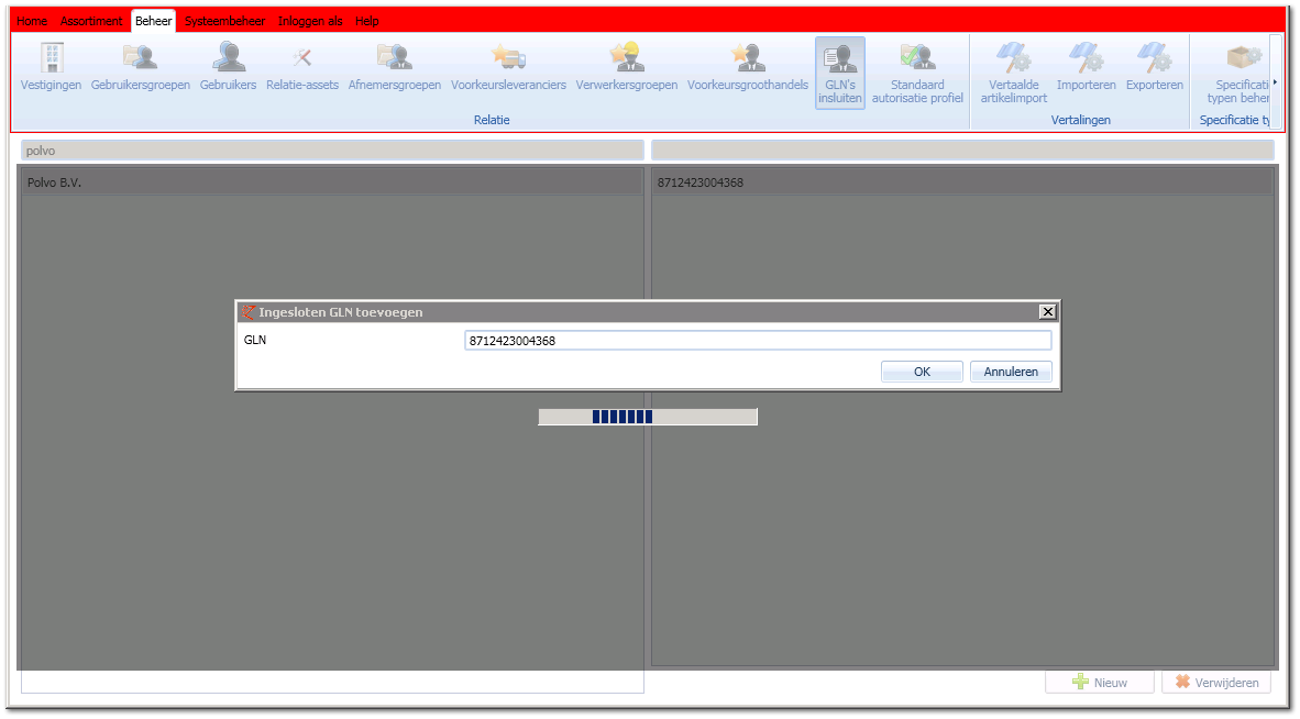GLN's insluiten