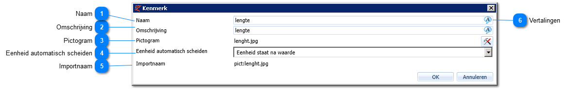Kenmerk bewerken
