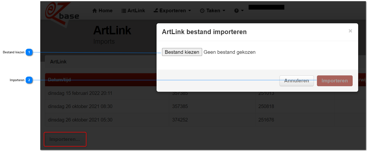 Handmatige import