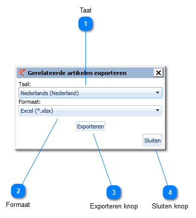 Gerelateerde artikelen exporteren