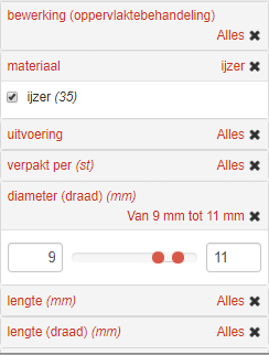 6. Kenmerk filters