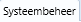 1. Systeembeheer tab
